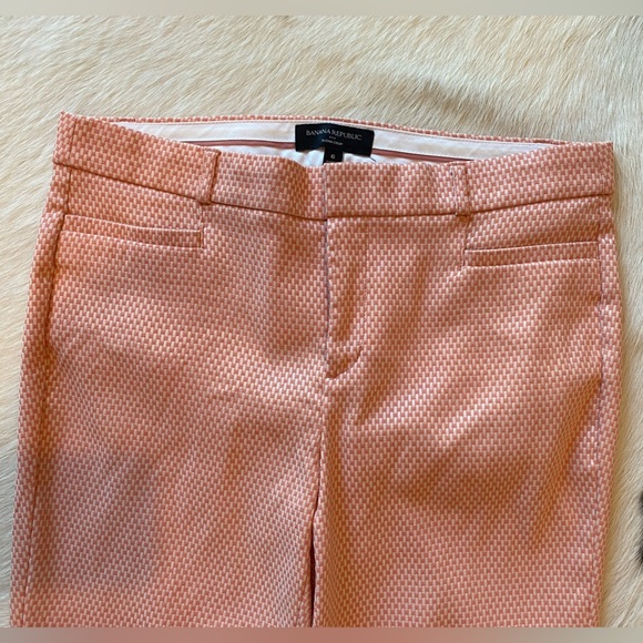 Banana Republic Women's Sloan Crop Faded Coral Slim Ankle Pants - Picture 2 of 10